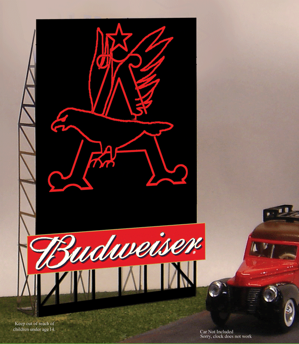 LARGE O-SCALE BUDWEISER EAGLE ROADSIDE BILLBOARD